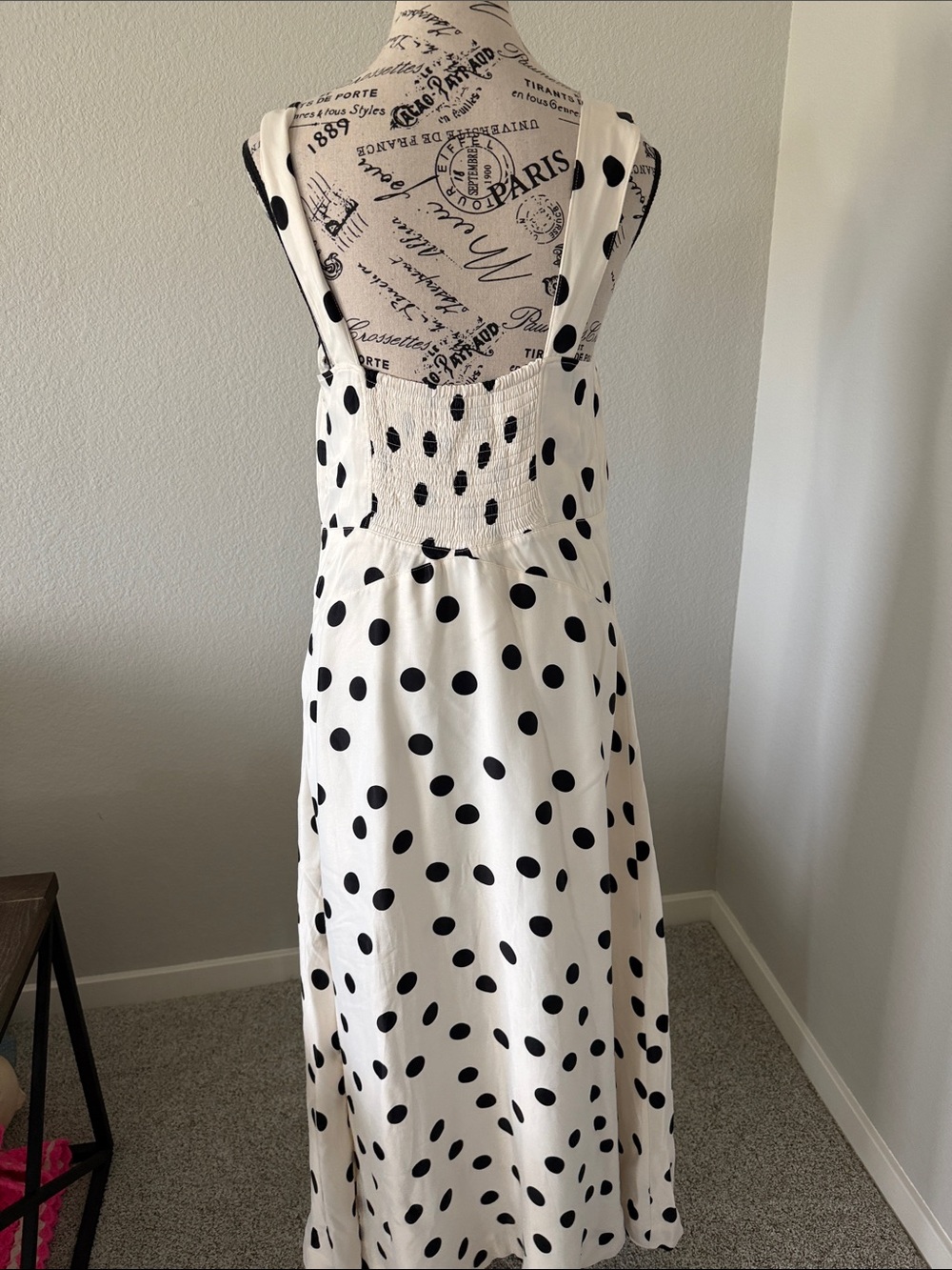 Maeve Black & White Polka Dot Maxi Dress - Picture 4 of 7